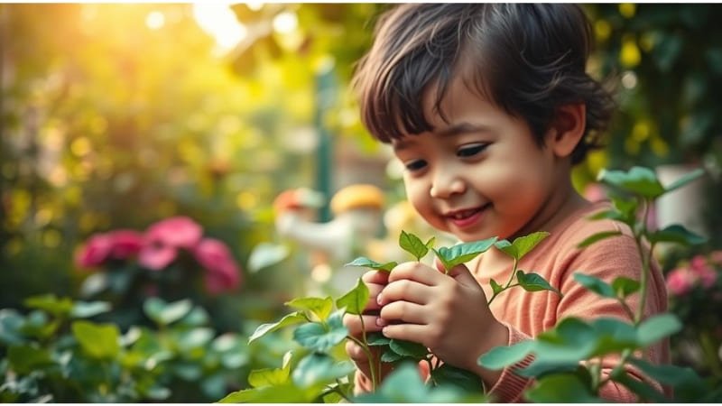 Jardinagem no desenvolvimento infantil