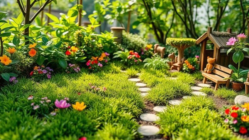 Criar um mini jardim para crianças