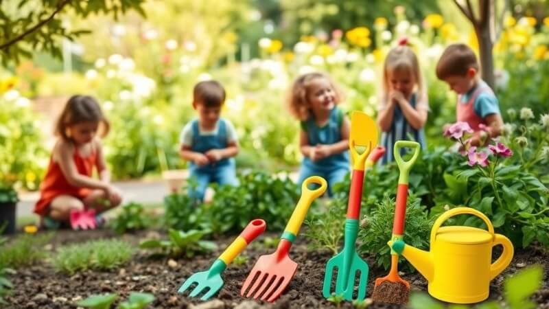 ferramentas para jardinagem infantil