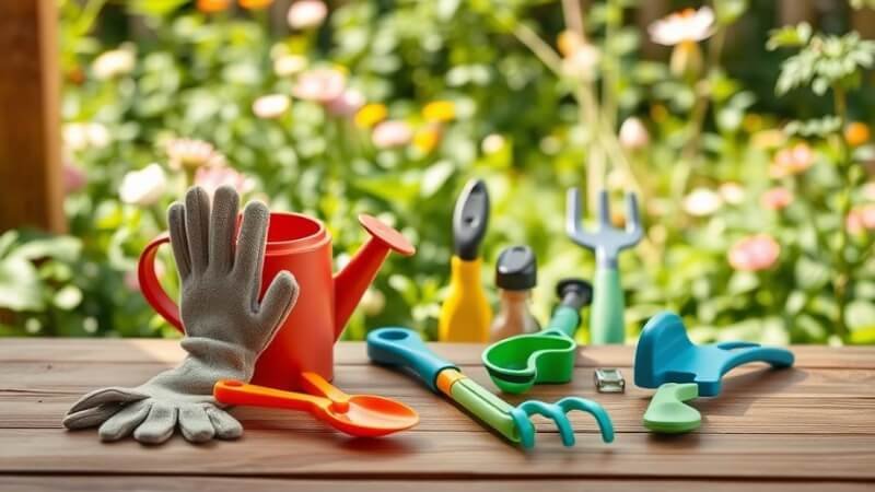 Ferramentas para jardinagem infantil